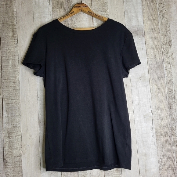 Ellen Tracy Black Supima Cotton T-Shirt. Size Large - Picture 1 of 5